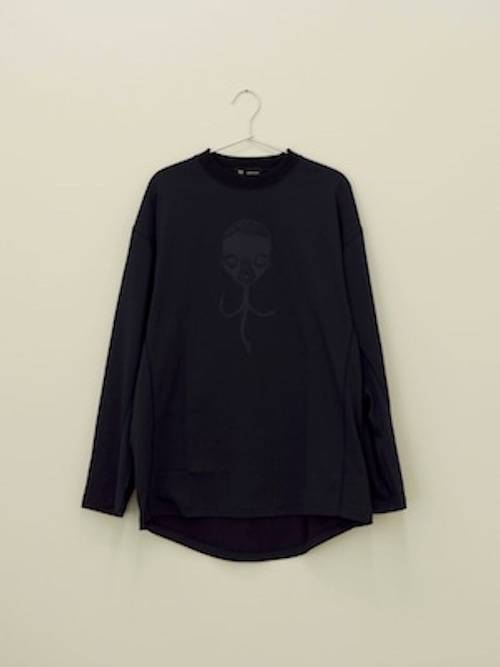 Izumi Kato x ALMOST BLACK 2023 AW Long T shirt Navy 加藤泉　オールモストブラック2023秋冬長袖Tシャツ 紺