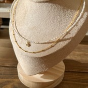 極小パール 2連ネックレス　［GKN036］