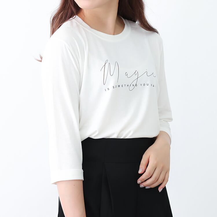 コピー 7分袖レーヨンtシャツ 韓国ファッション Honi コピー 7分袖レーヨンtシャツ 韓国ファッション Honi