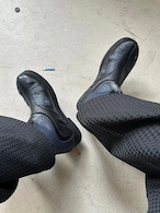 54A0 × musaafeer Flowing Patchwork Round Toe Boots