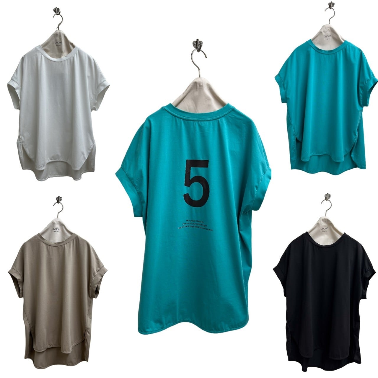 SALE【ayane】フレンチスリーブバックロゴTシャツ 826528 アヤン | red