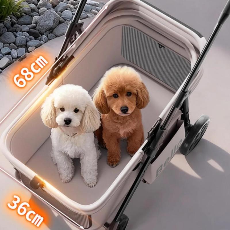 BELLO 軽量折りたたみペットベビーカー/犬用カート 屋外用四輪