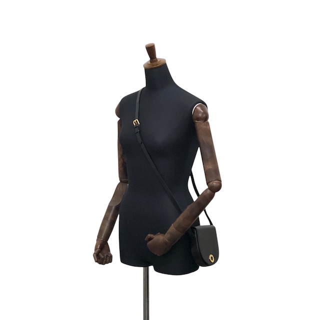 CELINE セリーヌ ショルダーバッグ ブラック サークルロゴ レザー ミニバッグ vintage ヴィンテージ オールド va5bp4
