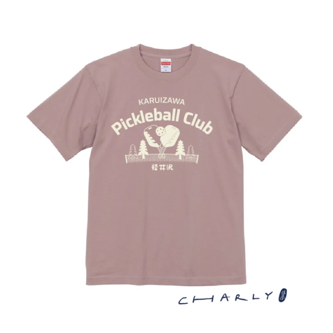 EVERYDAY SOCIAL® 軽井沢ピックルボールクラブ Pink 大人用クラシックプレミアム Tシャツ