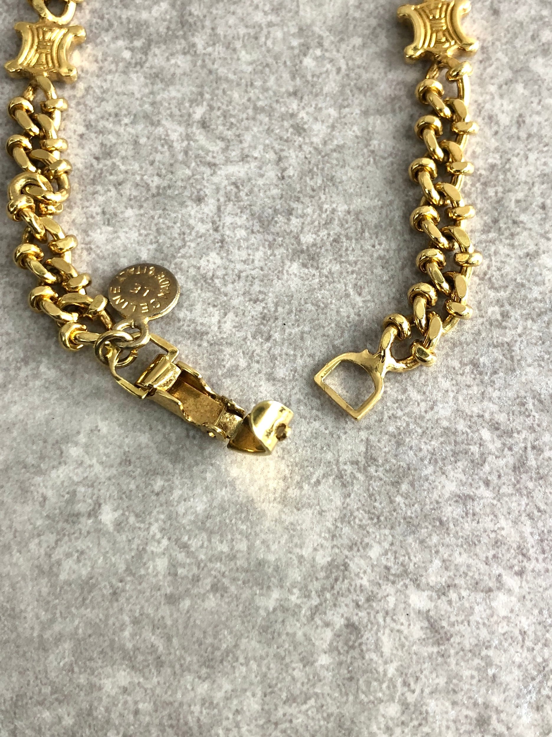 CELINE セリーヌ ブレスレット ゴールド ブラゾン vintage