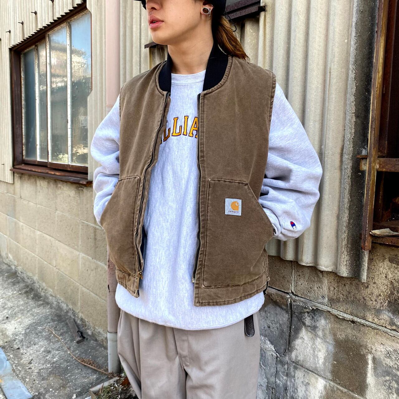 Carhartt カーハート ダック地 ワークベスト メンズL相当 古着 ...