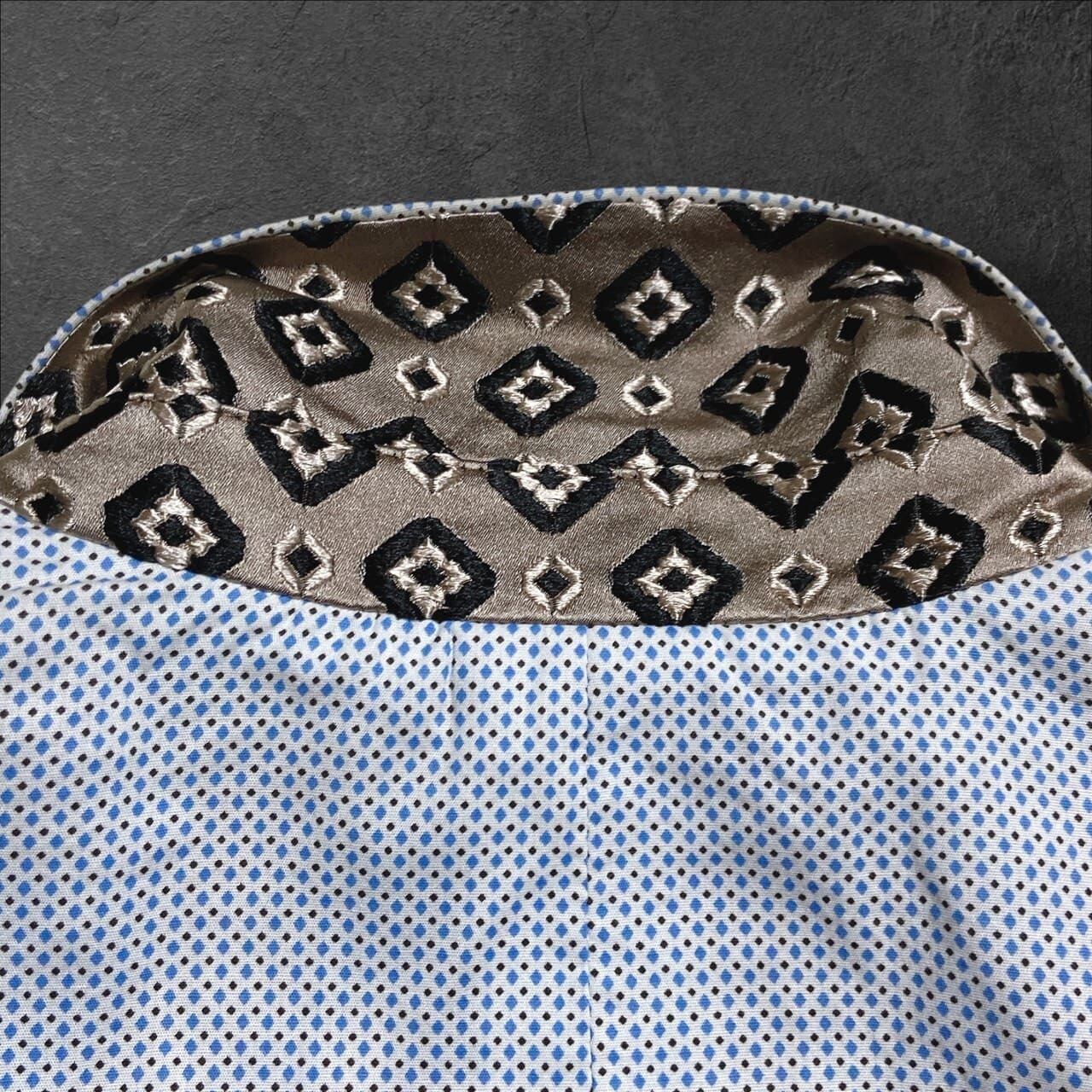 ETRO エトロ テーラードジャケット ペイズリー柄 スカーフ柄 シルク