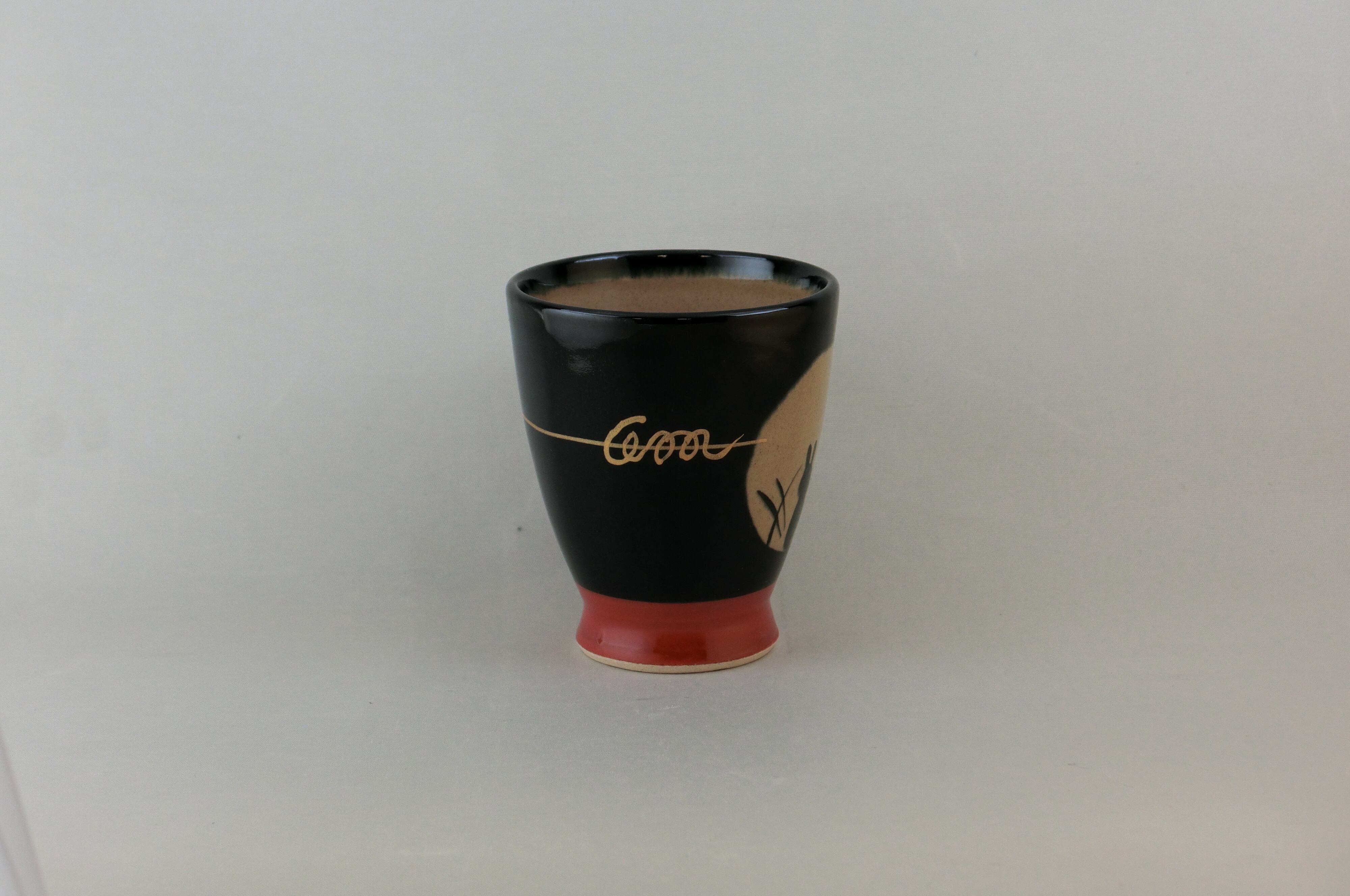 月うさぎマグカップ（黒）