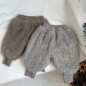 【冬作】シンプル厚手ロングパンツ