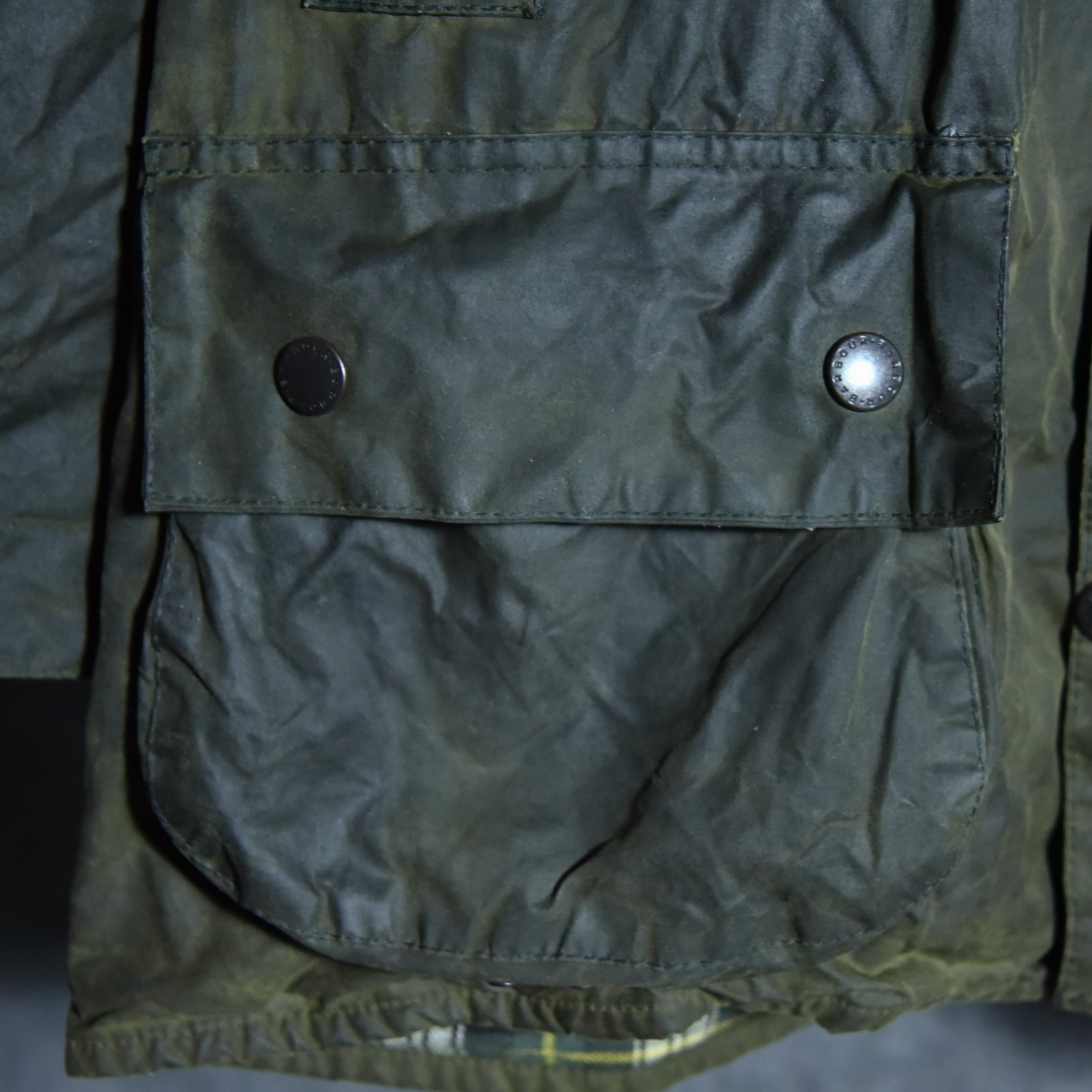 90s Barbour BEAUFORT Size46 バブアー ビューフォート 3ワラント