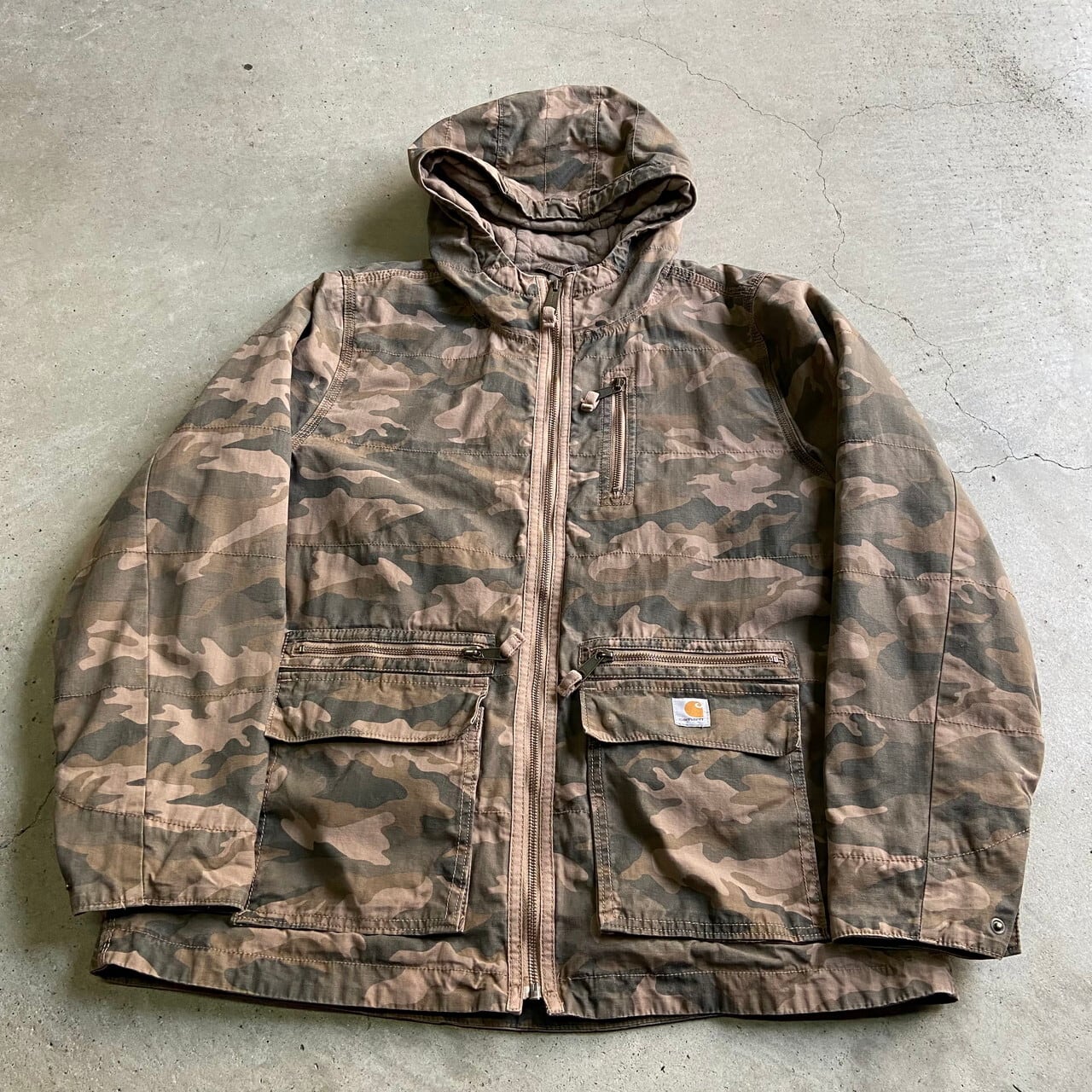 Carhartt カーハート カモフラ ワークジャケット レディースL相当 古着