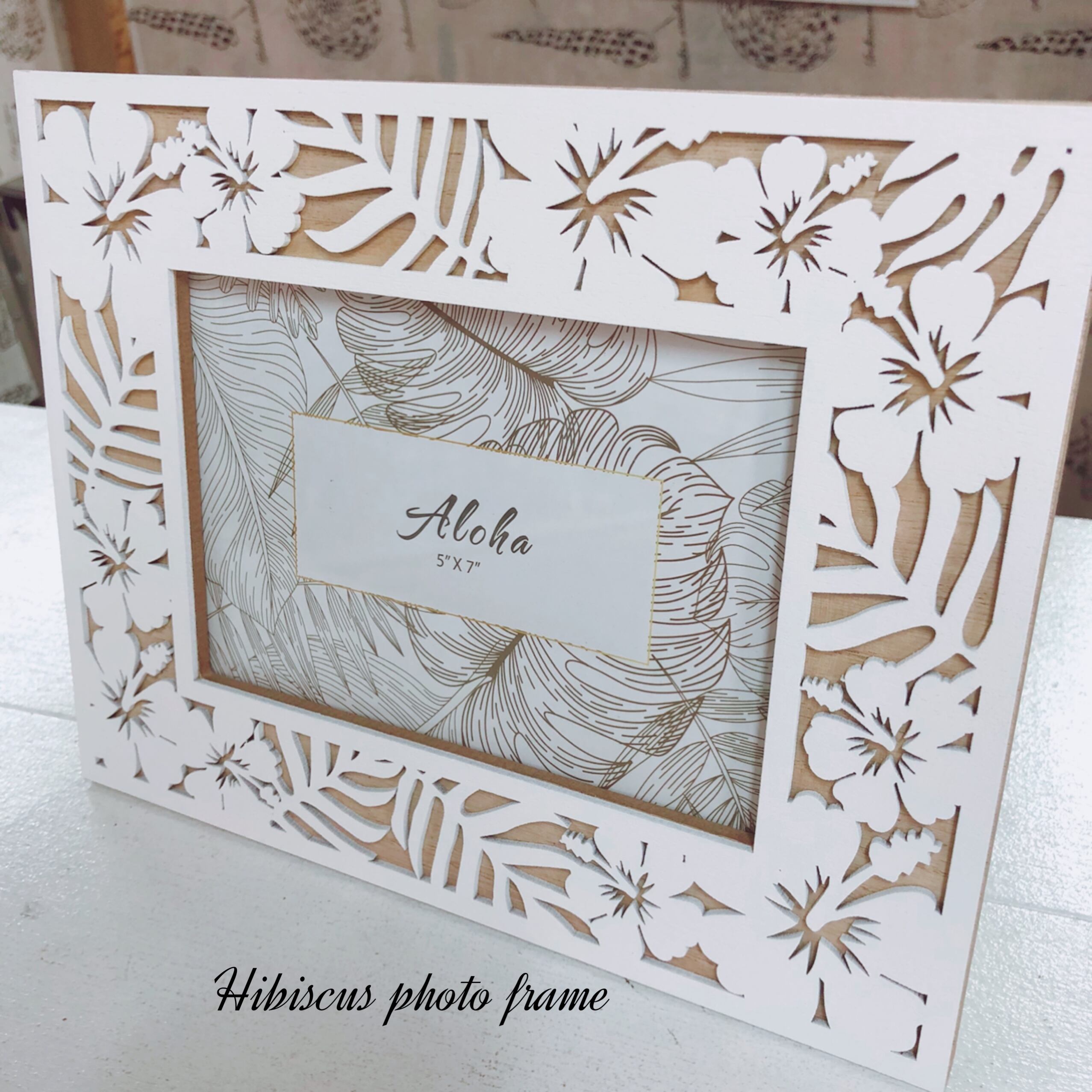 ハワイアンフォトフレーム ホワイトLサイズ | likolikoshop
