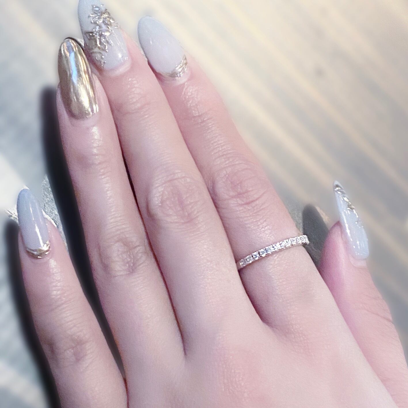 最高級 モアサナイト 7粒 エタニティ プラチナ 特価セールコーナー