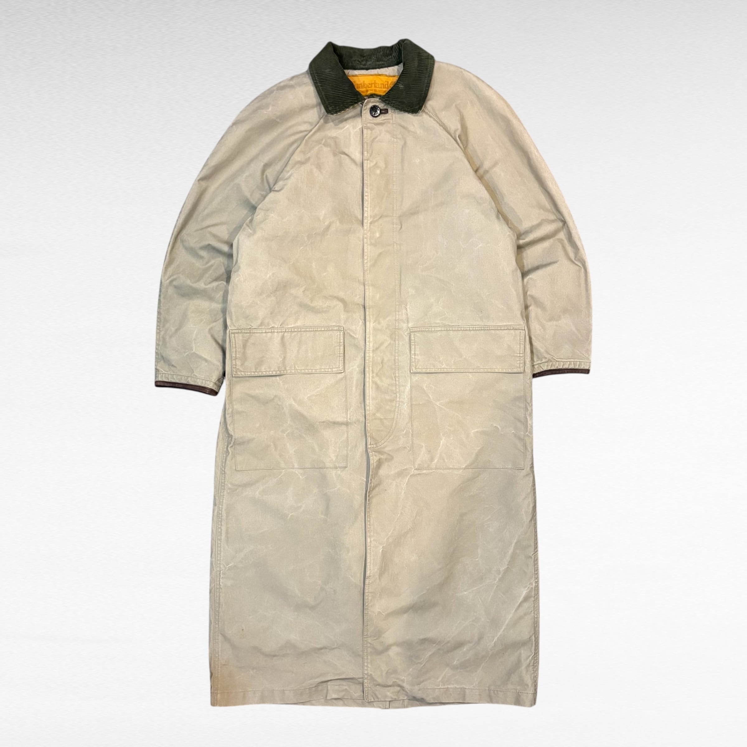 90s Timberland corduroy collar long coat (Made in ITALY) | 仙台