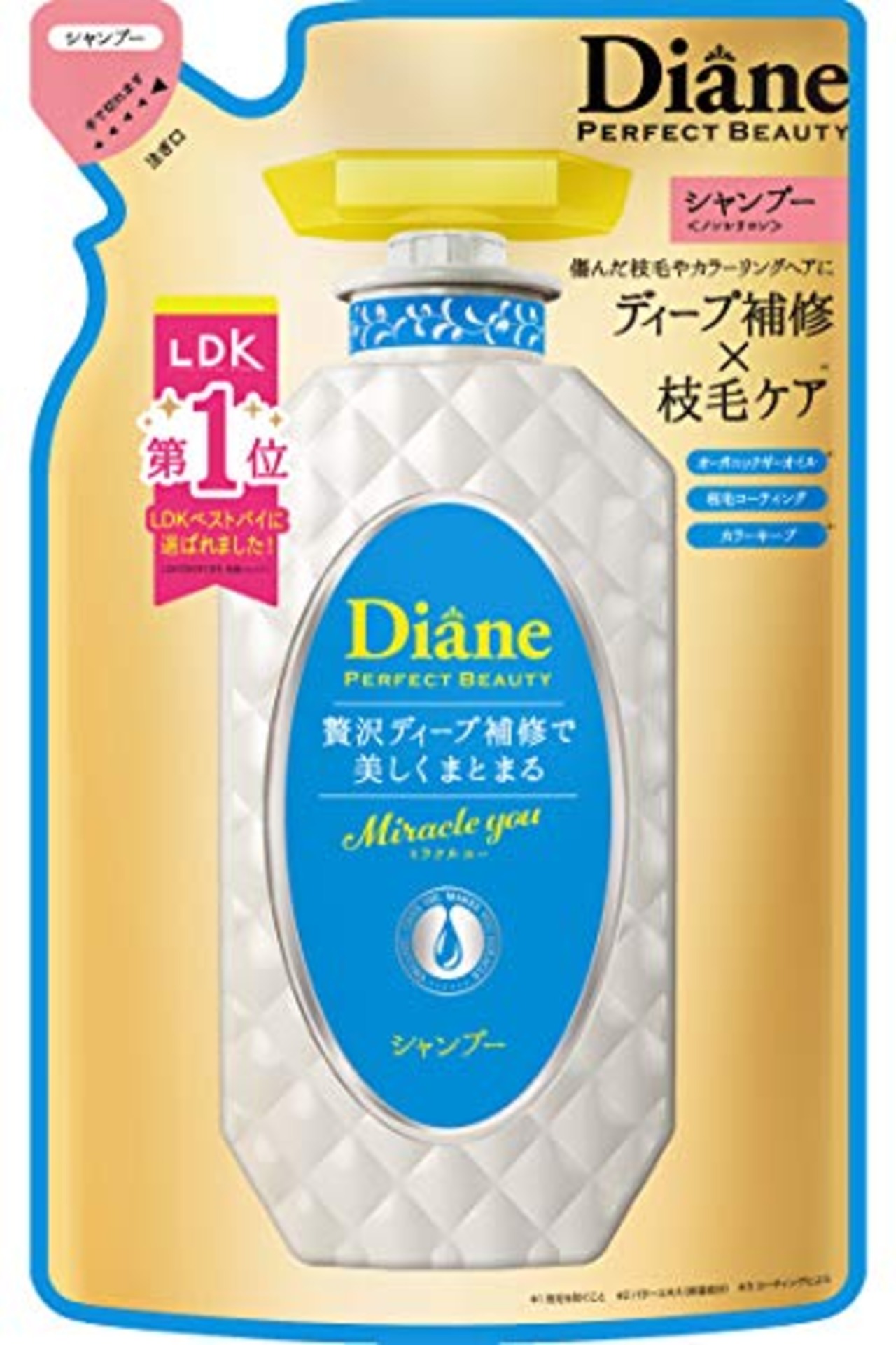 Diane(ダイアン) ダイアン シャンプー [カラーキープ&ダメージ補修] シャイニーフローラルの香り パーフェクトビューティ ミラクルユー 詰め替え 330ml