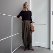 crew neck tulle sheer short tops/brown