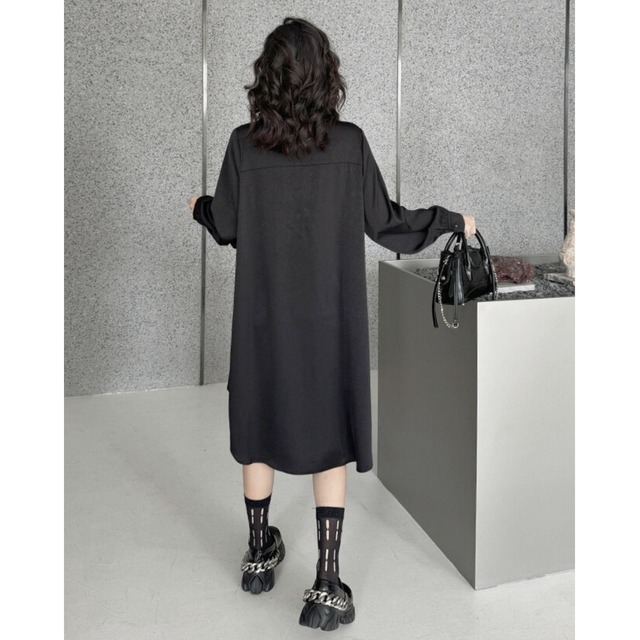 Long sleeve shirt dress C0495