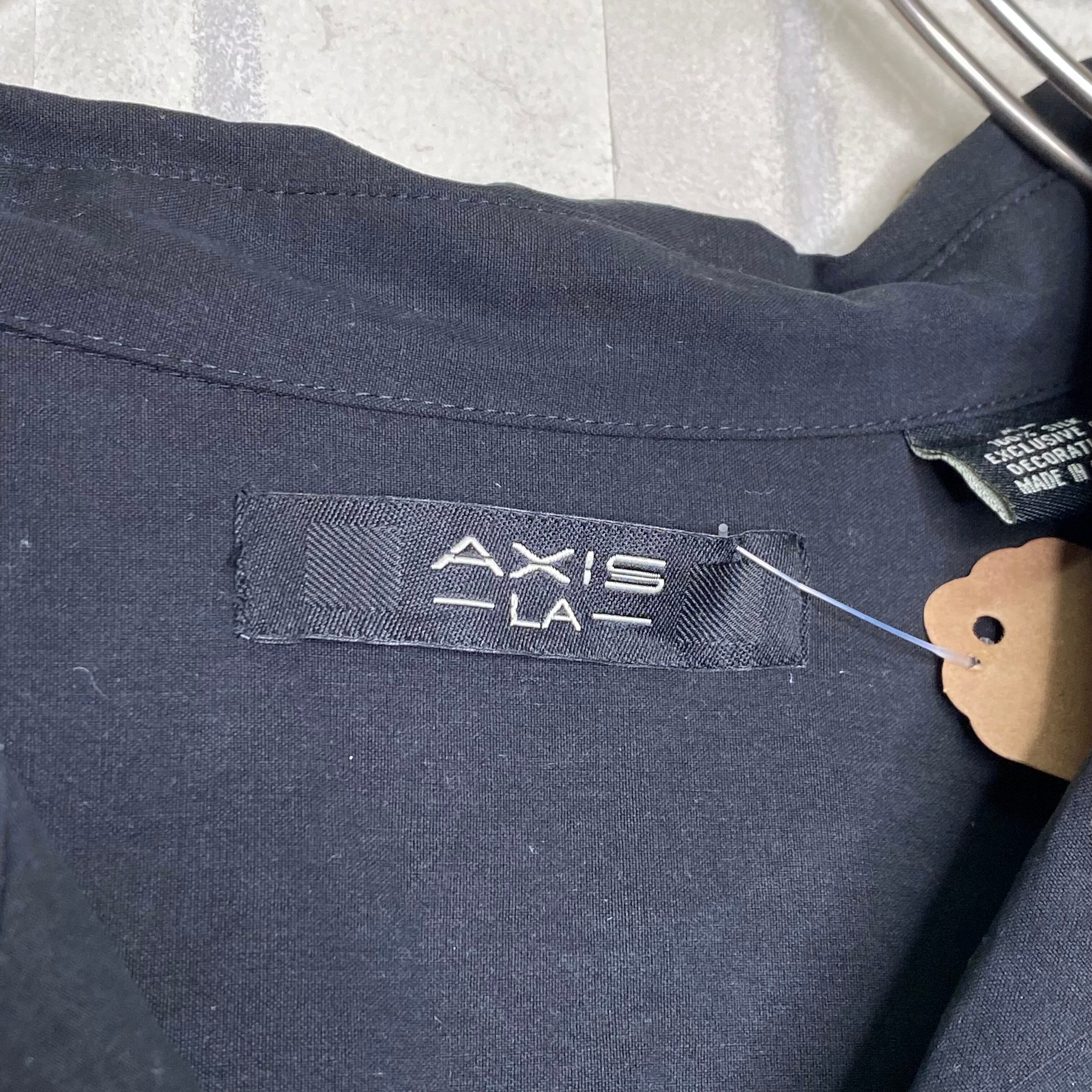 AXIS 半袖シルクシャツ XL ラインシャツ シルク100% | 古着屋OLDGREEN