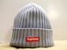 定番◆Supreme シュプリーム スモールボックスロゴ コットンニット キャップ ビーニー 灰◆ スモールボックスロゴがさりげないアクセント♪