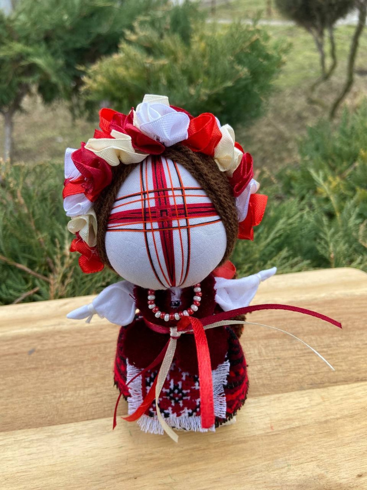 UA.Designer手作りモタンカ 14cm（ウクライナの御守り）スタンド付き - 3