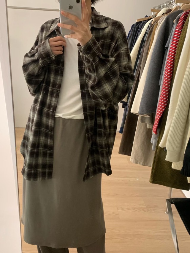 (予約) HAUS / Yanko wool check shirts 2color