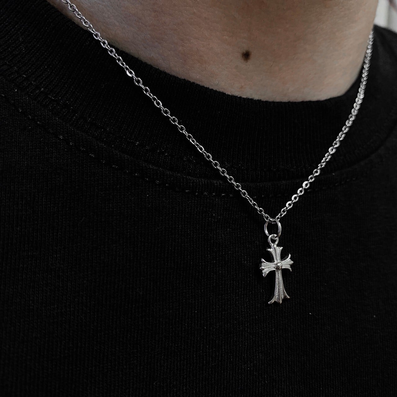 s925 Cross Necklace 【SILVER】 | Glitter
