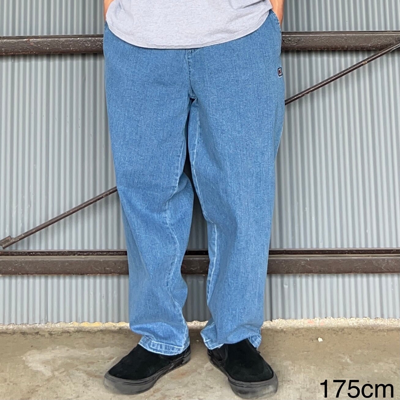 W28×L28】DC デニムパンツ 刺繍 ウエストゴム | 古着屋OLDGREEN
