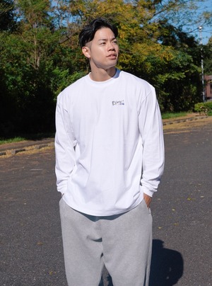 長袖Tシャツ "DMS"【ホワイト】《S-XL》
