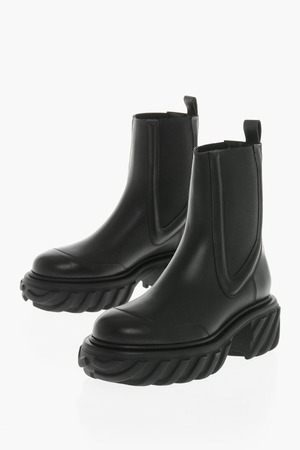OFF-WHITE オフホワイト ブーツ レザー・ラバー