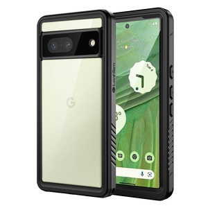 【在庫処分】Lanhiem Google Pixel 7 防水ケース 完全防水 IP68米軍規格 耐衝撃 滑り止め 防塵 防雪 ワイヤレス充電対応 水中保護カバー Google Pixel7 ブラック