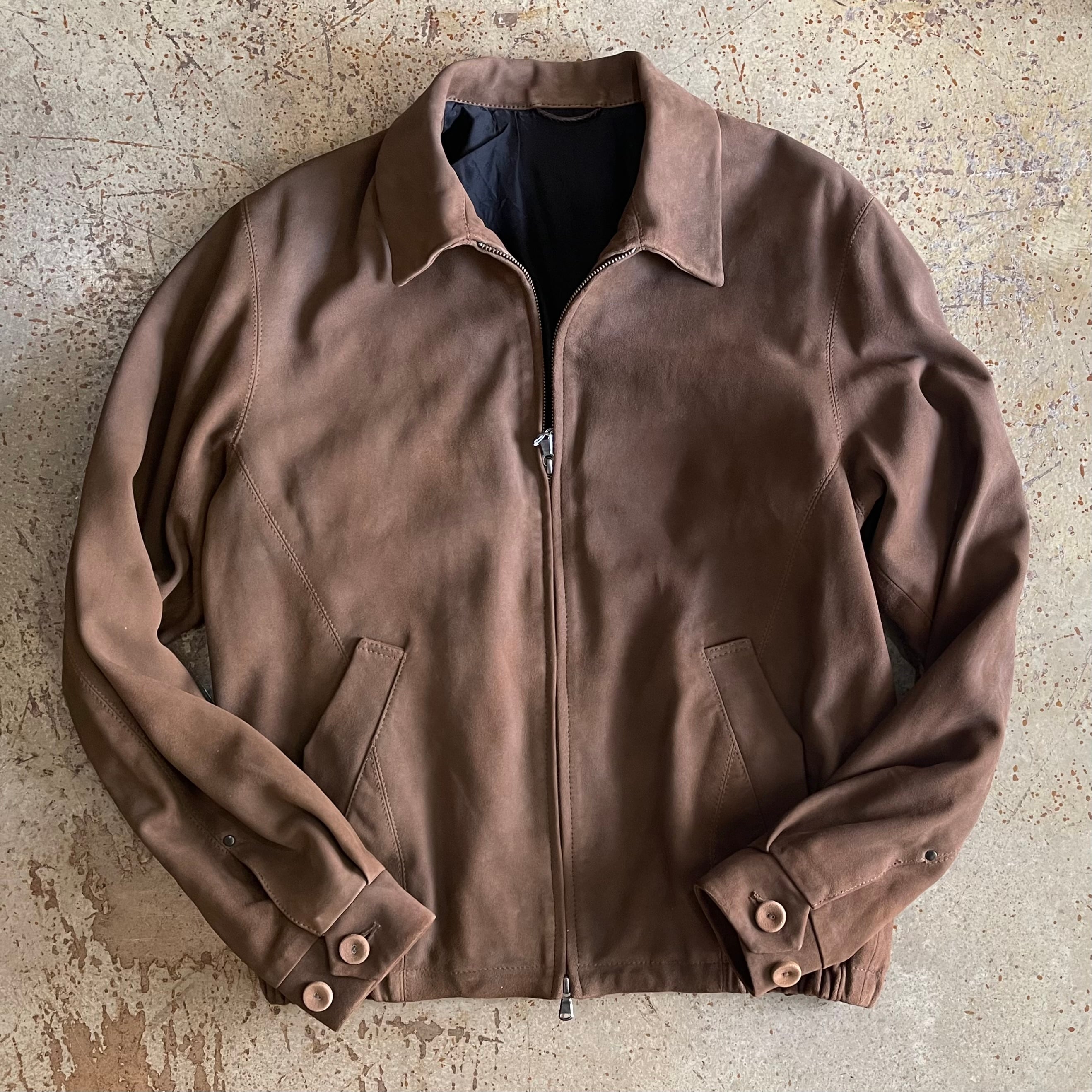 Saby / BOY SCOUT goat leather jk / dark khaki