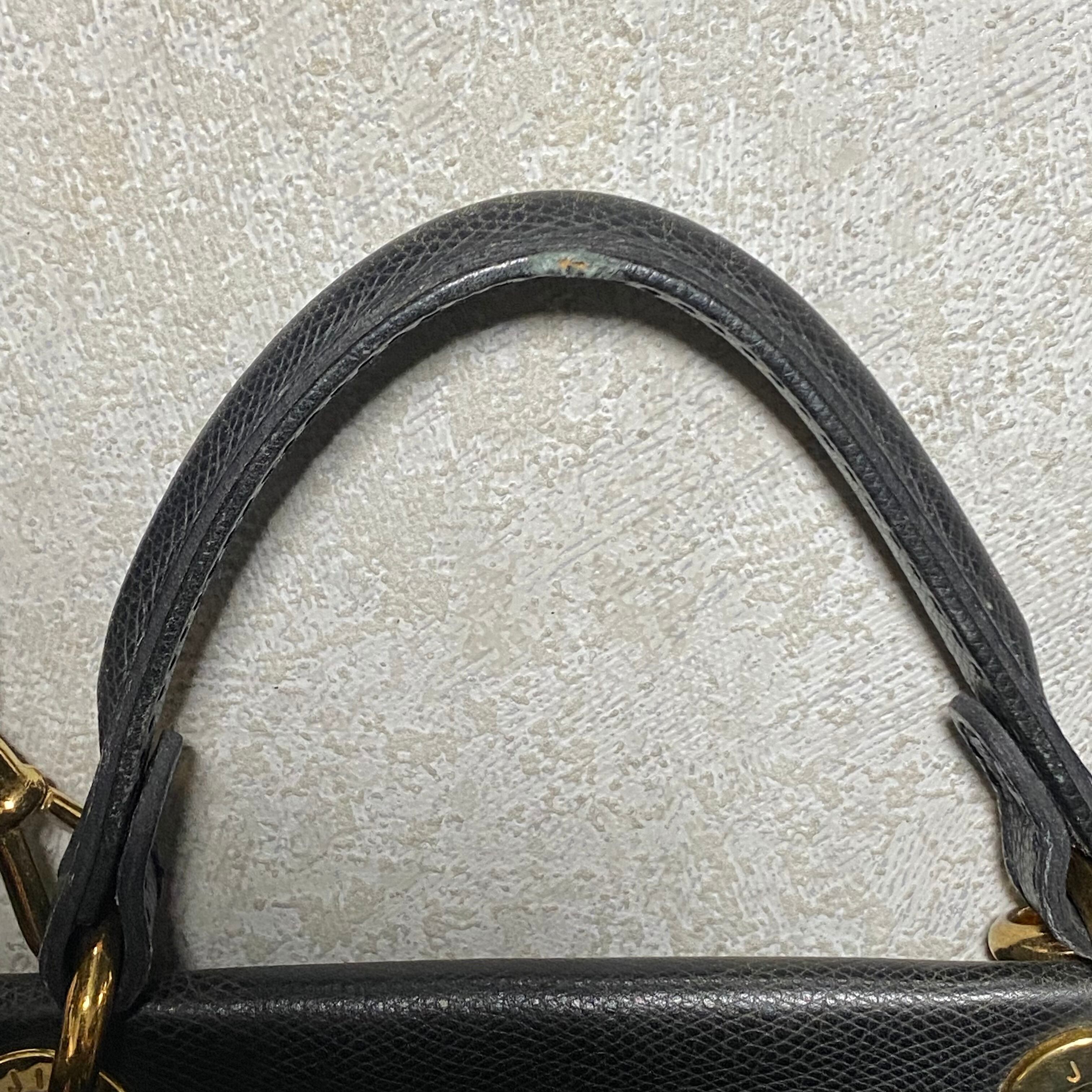 JIL SANDER black leather 2way bag | NOIR ONLINE