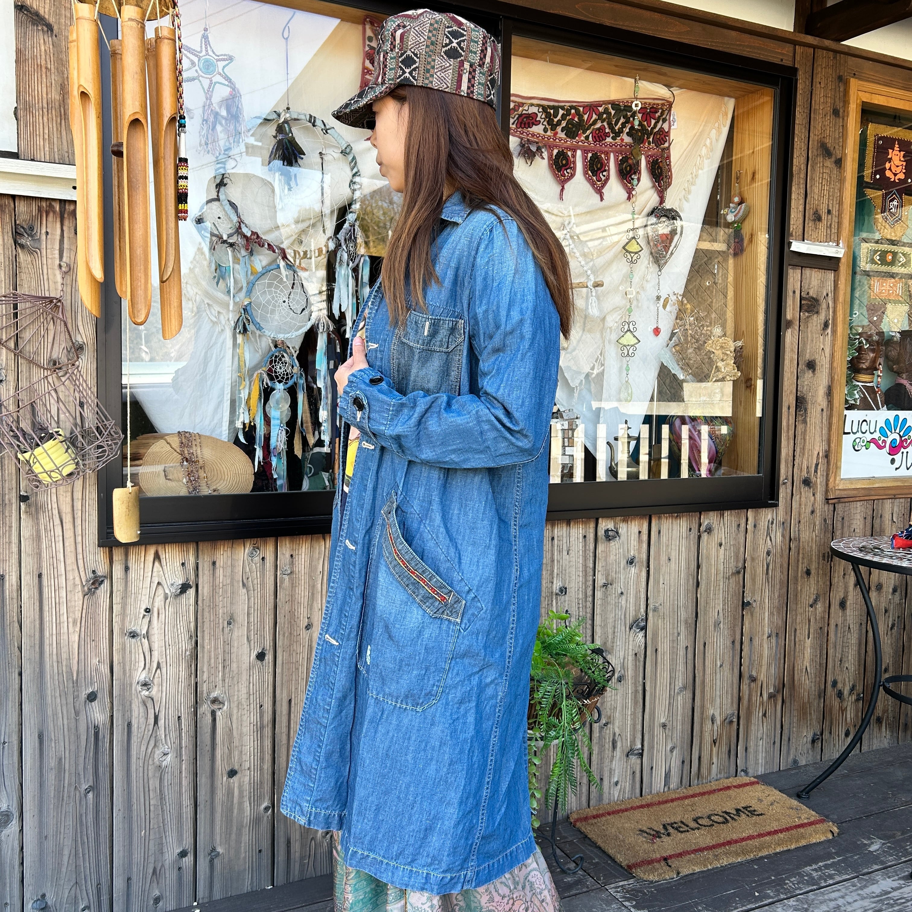 マッキントッシュ可愛いデニムハーフコート デニムハーフコートアフリカン | アジアン雑貨ルチュ