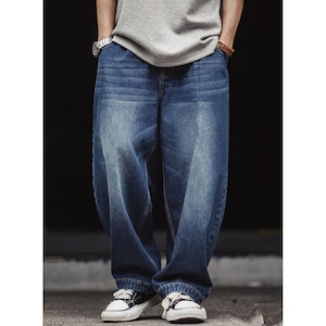 アメリカンレトロオーバーサイズウォッシュドデニムジーンズ 225045