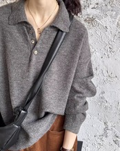 Polo collar Sweater　T20203