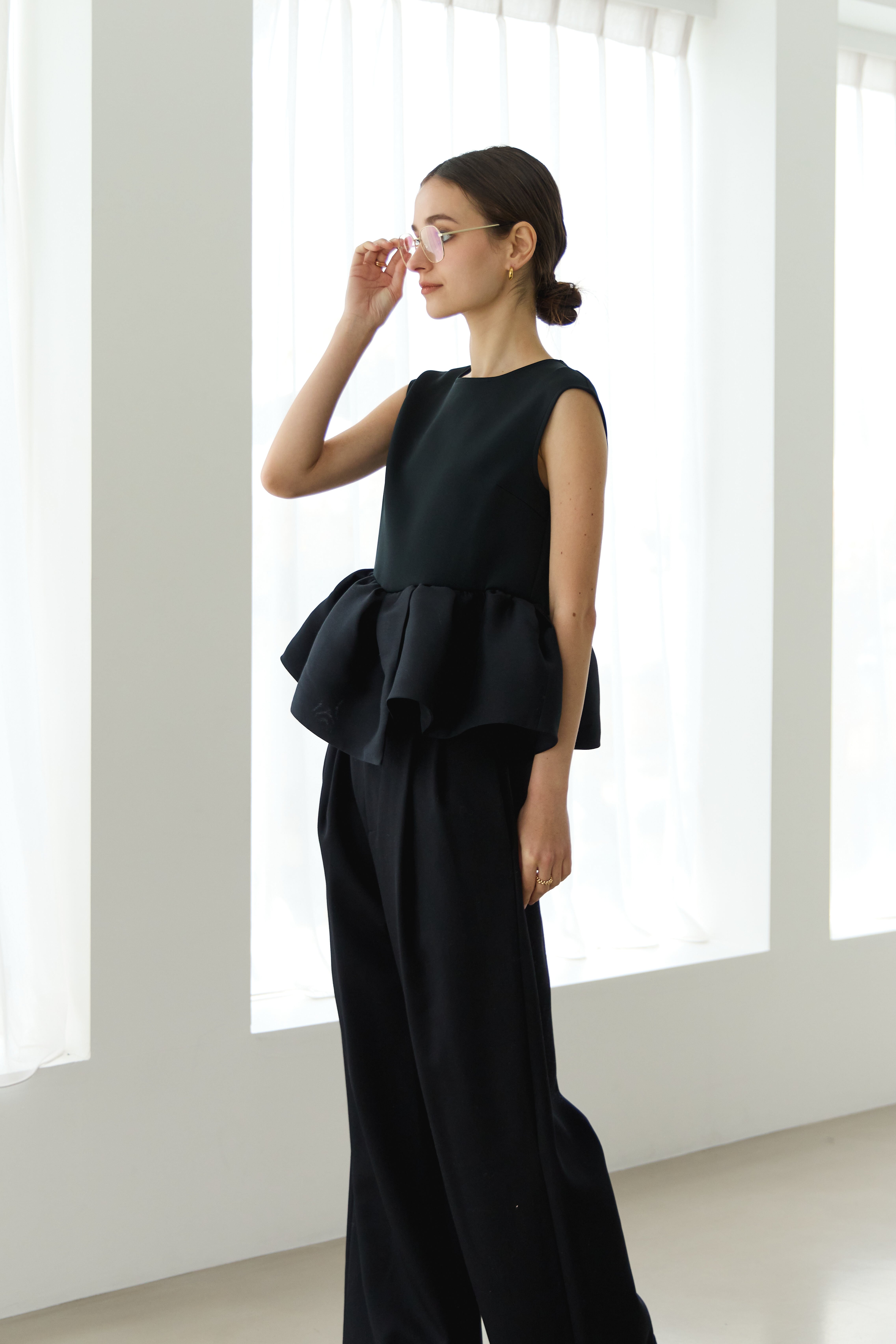 Peplum docking pullover | Bluelea