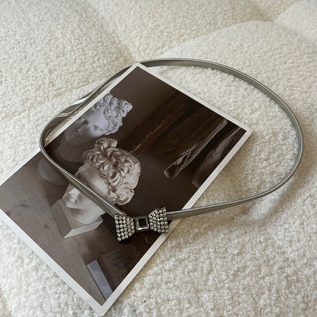 unclecmシンプルながらお洒落なリボンベルト 7s