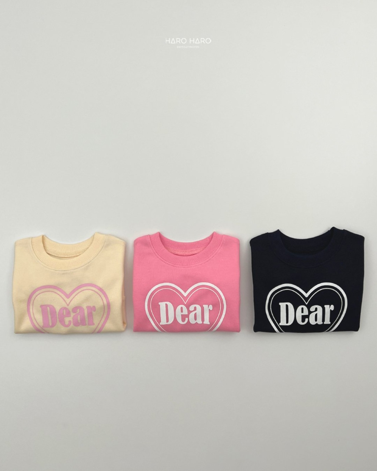 [HARO HARO] Dearpuff Sweatshirt (2XL/3XL/4XL) / [하로하로] 디어퍼프맨투맨 (2XL/3XL/4XL)