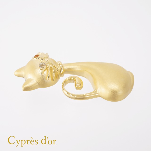 ※オーダー品【MONA LISA CAT】シルバー 金メッキ キャットジュエリー 猫ジュエリー モナリザキャット オッドアイ シルバーペンダント ネックレス silver ブルートパーズ シトリン 宝石 普段使い お洒落