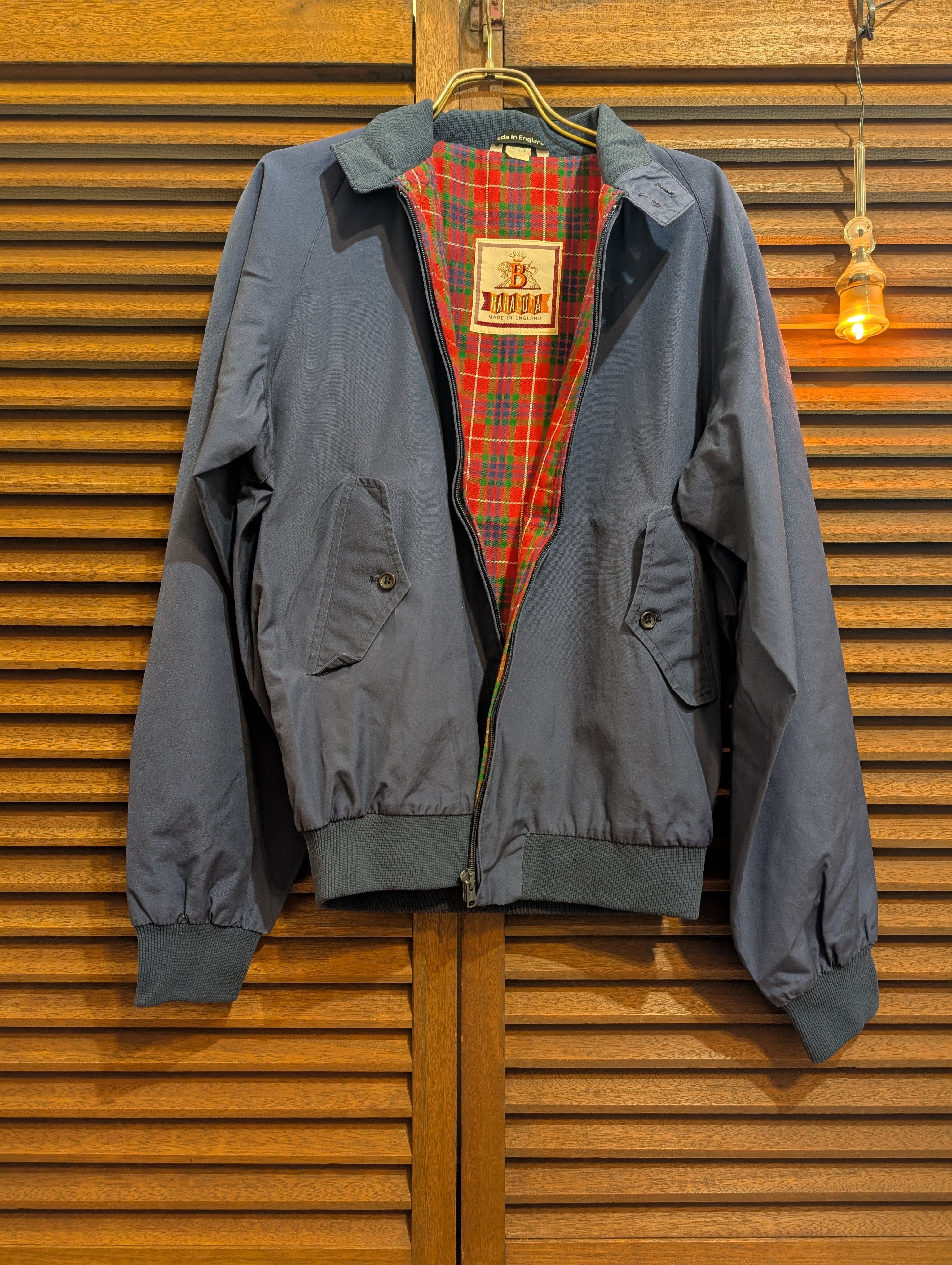 70s ENGLAND BARACUTA G9 Harrington Jacket Navy