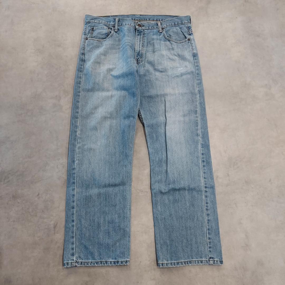 リーバイス569 Levis W36 ワイド バギー 青 古着 ヒゲ 21432