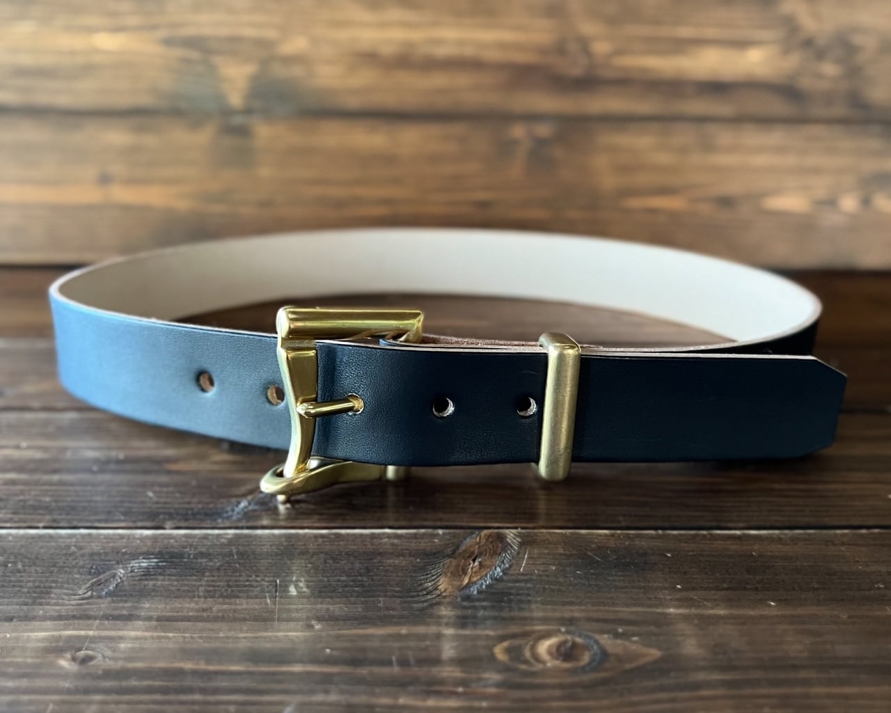 ヌメサドル・クロムエクセル/Fireman Buckle Belt 35mm幅