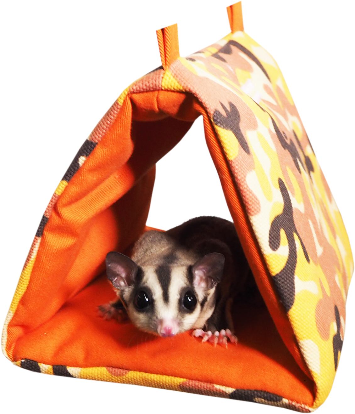 【小動物用品】デグーのトンネル　迷彩オレンジ