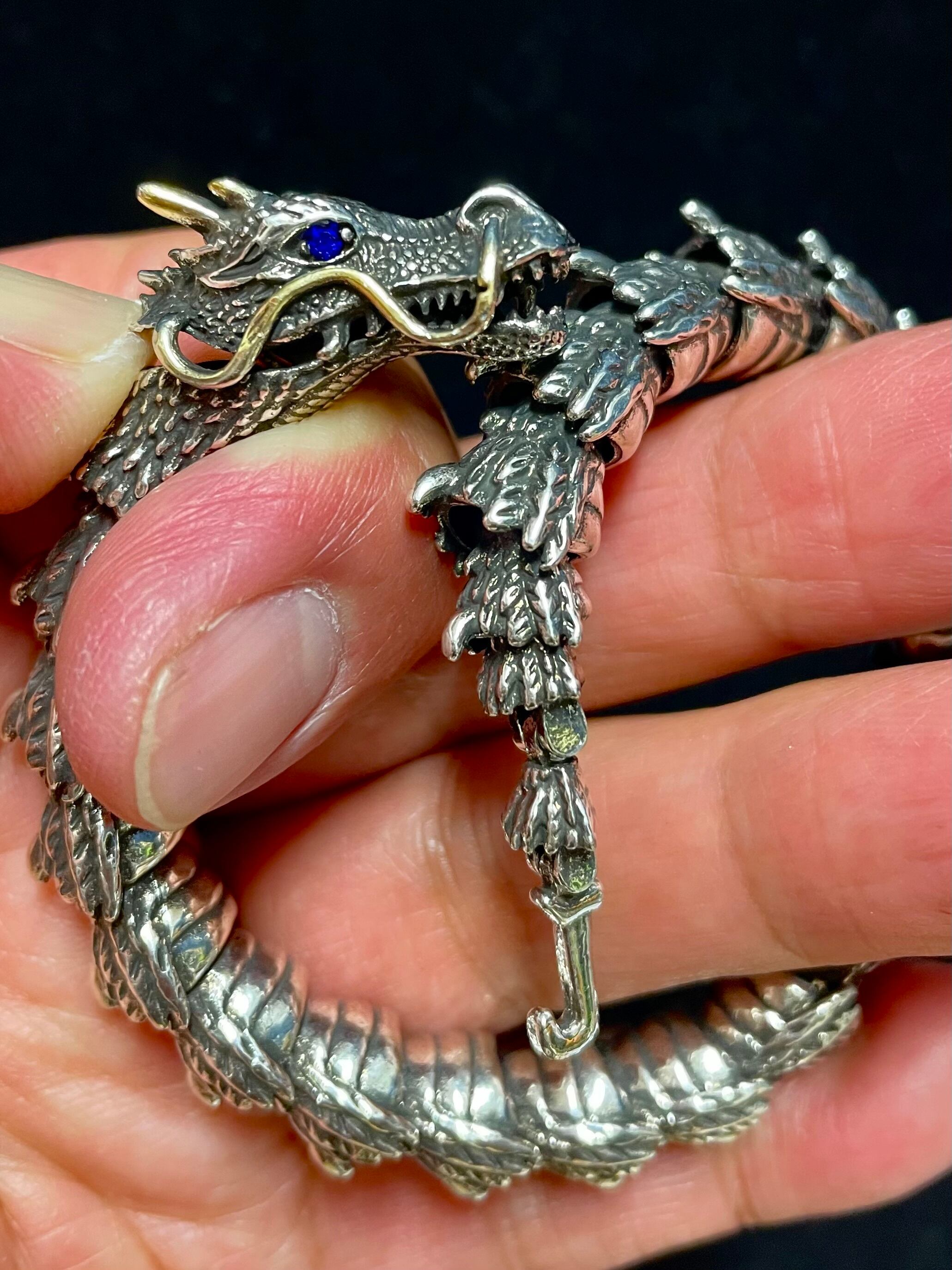 3) 開運・紹運!スーパー銀龍ブレスレット(Sサイズ)