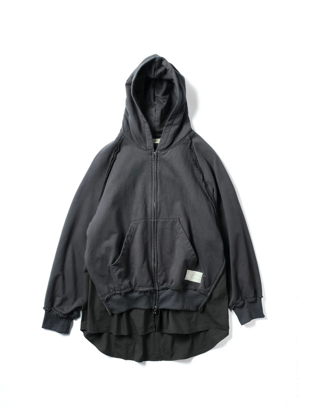 レイヤードジップフード グレー | J's by a-double (jsbyadouble) (J's