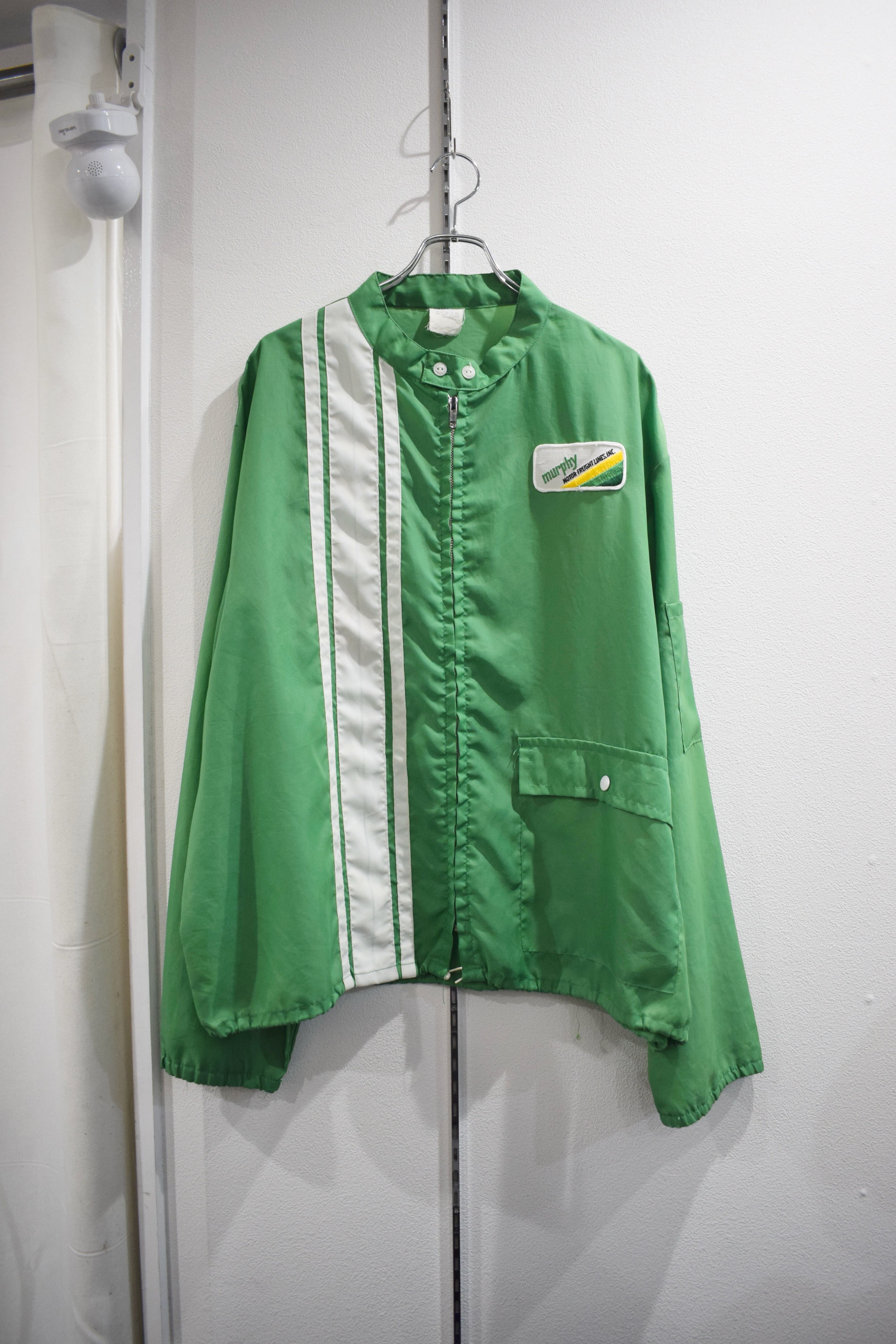 USA古着 70s～80s Swingster ナイロン コーチジャケット L～XL 緑 
