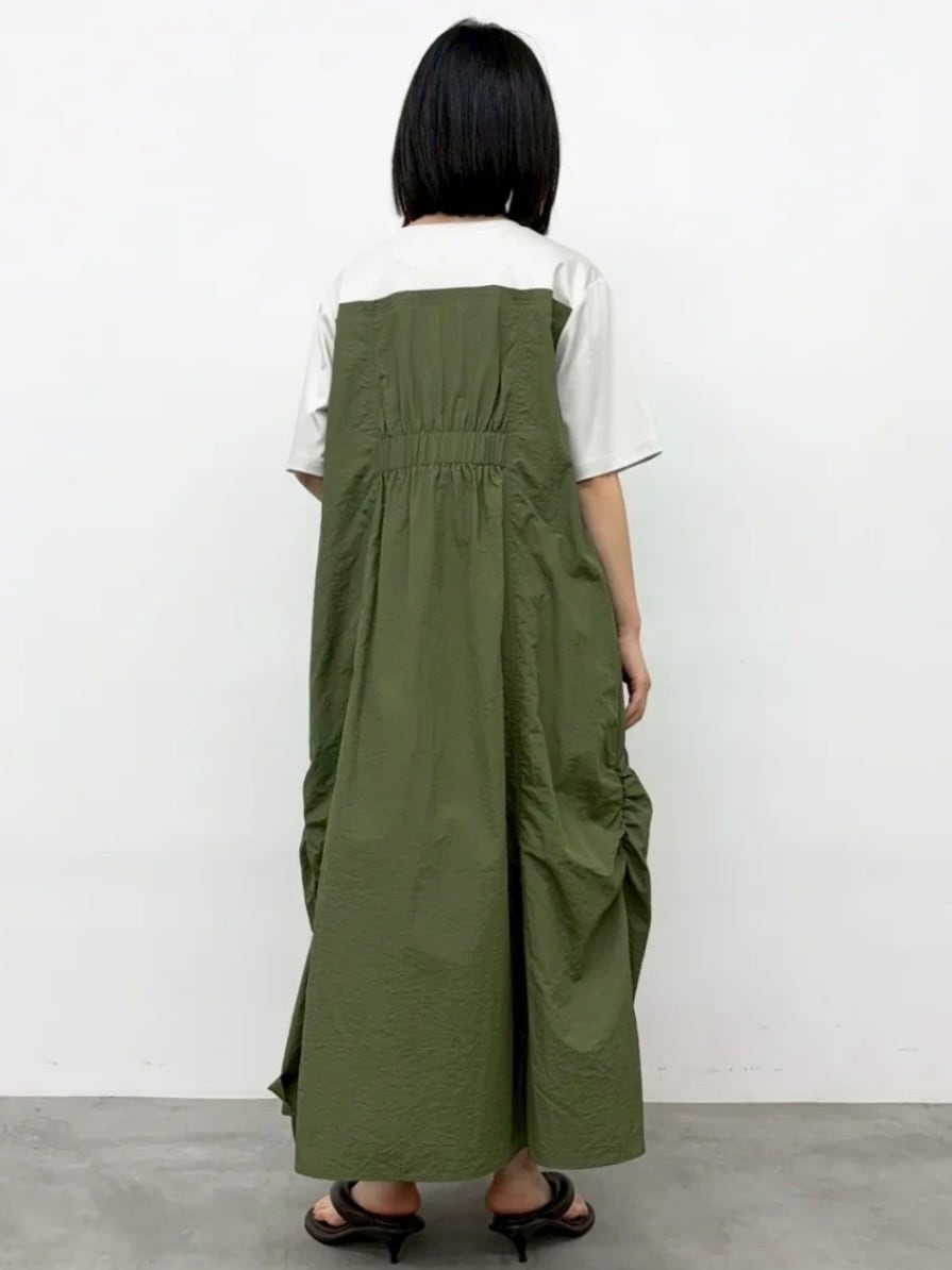 【cynicalシニカル】Liren別注コンビネゾン 見た目ワンピーススタイル 30％OFF SALE!!】CYNICAL(シニカル)異素材ドッキングワンピースト 大人