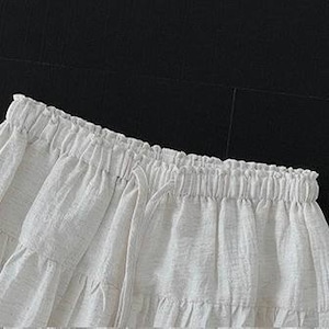 リネン混　ワイドフレアパンツ　H 2col 260044