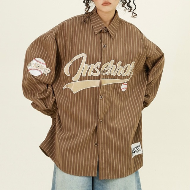 american stripe shirt　アメリカンストライプシャツ　J0412