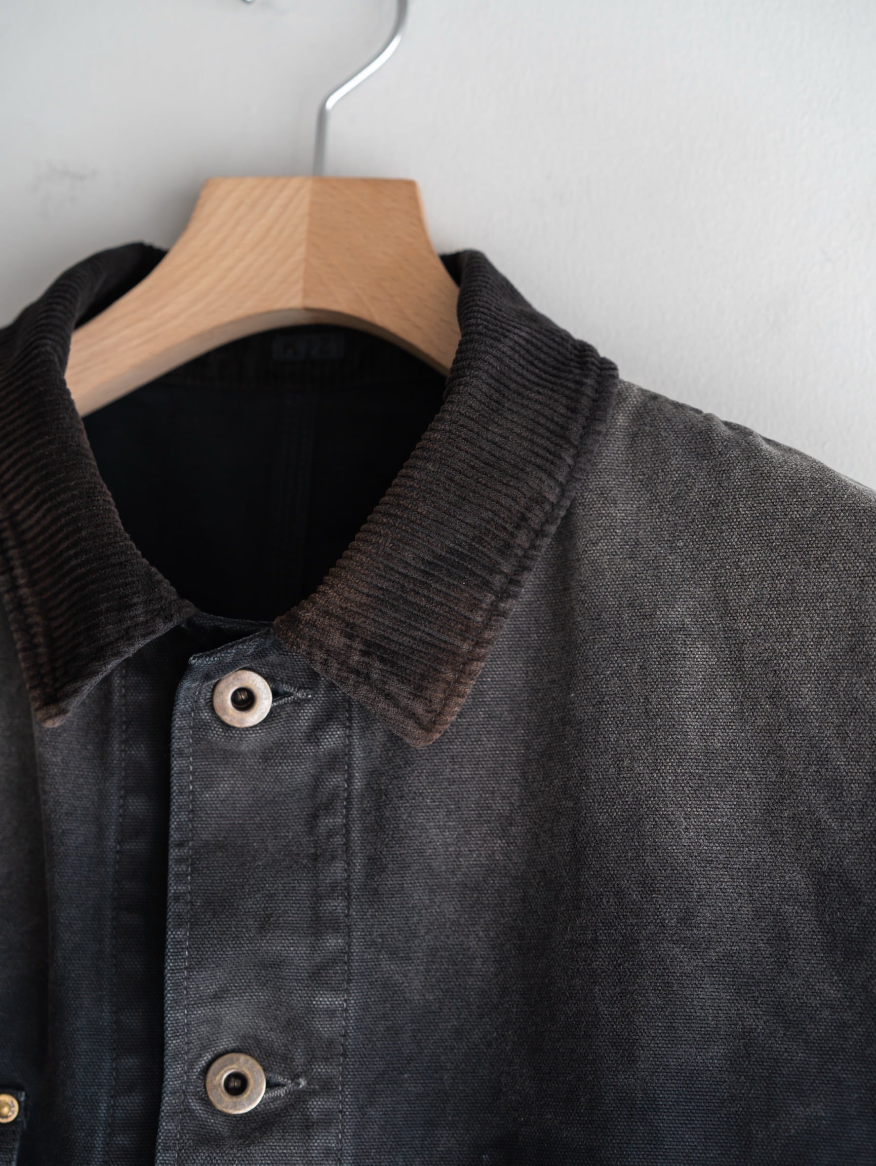 KHOKI Vintage-effect work coat BLACK 25ss-co-01 | BEST KHOKI Vintage-effect work coat BLACK 25ss-co-01 | BEST